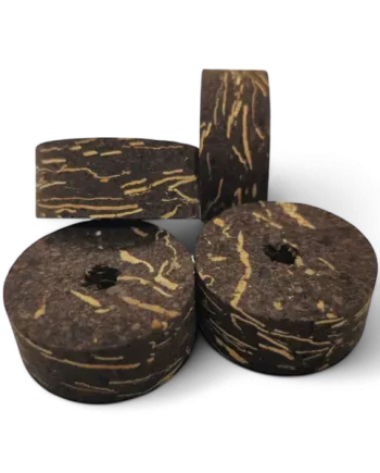 32mm Burl Cork Ring - Black Wave Horizontal