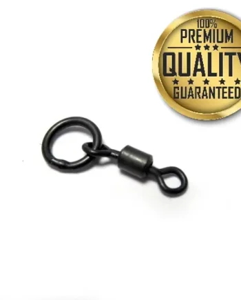10 x Carpysteves Matt Black Teflon Coated Anti Glare Hook/Mini Ring Swivels