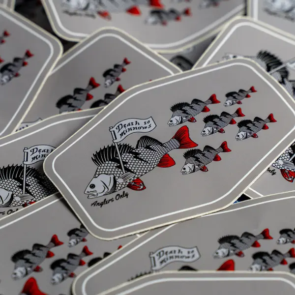 'Death to Minnows Shoal' Box Sticker