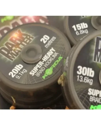 KORDA DARK MATTER SUPER-HEAVY BRAIDED HOOKLINK 20LB, 30LB.