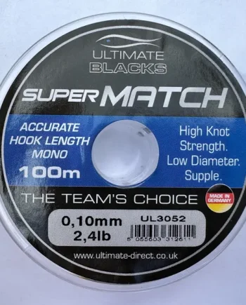 Ultimate Blacks 3.4lb 100m Super Match Mono