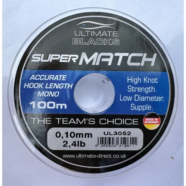 Ultimate Blacks 3.4lb 100m Super Match Mono