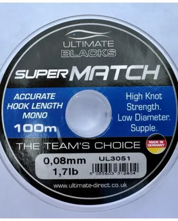 Ultimate Blacks 1.7lb 100m Super Match Mono
