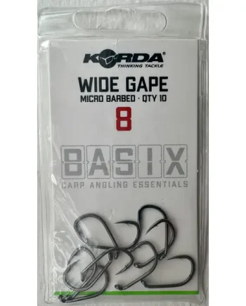 Korda Size8 Basix Micro Barbed – Wide Gape