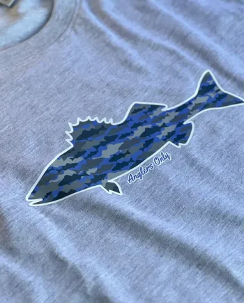 'Bass Camo' T-Shirt - Heather Grey