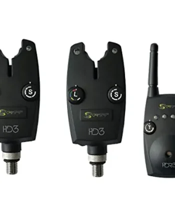 CARP SPIRIT 2X HD3 BITE ALARMS PLUS RECEIVER SET.