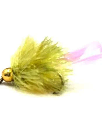 10 X Blob -Dirty Yellow and Pearl - Gold head #10 barbed /BL25
