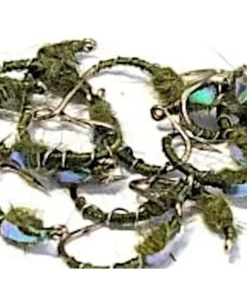 10 Buzzer flashback- Olive Hares ear #10 barbed [BST6]