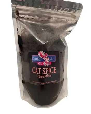 Cat Spice 28mm Pre-Drilled Halibut Pellets – Large Fishing Bait with Cat Spice Attractants
