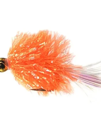 10 X Blob - orange and Pearl - Gold head #10 barbed /BL24