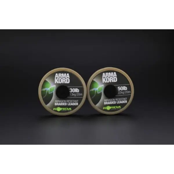 KORDA ARMA KORD BRAIDED LEADER, ABRASION RESISTANT.