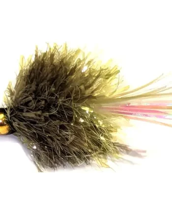 10 X Blob -Olive Gold head pearly #10 barbed /BL29